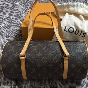 Louis Vuitton Brown and Tan Monogram Shoulder Bag